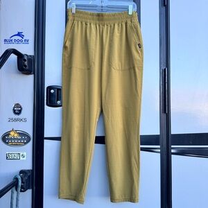 Womens PrAna yellow-green tapered hike pants